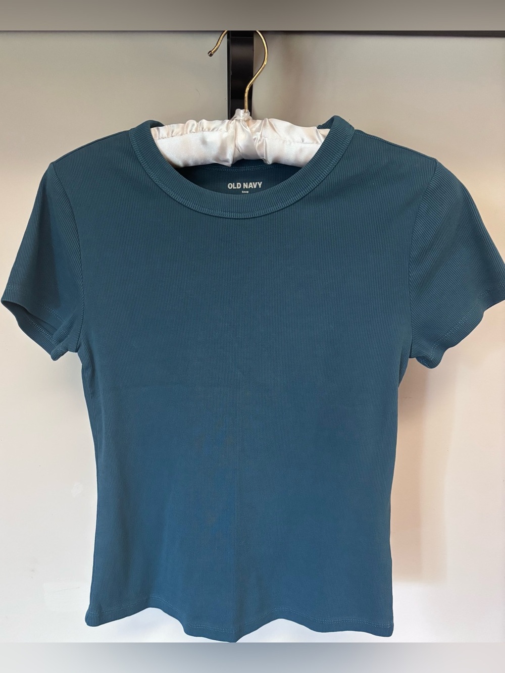 Old Navy Women's Teal Ribbed Short Sleeve Top